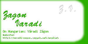 zagon varadi business card